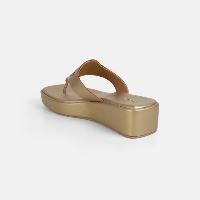Mochi Women Antic-gold Casual Slip Ons (SKU: 32-1582-28-36)