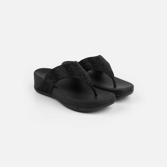 Mochi Women Black Casual Slippers (SKU: 32-1583-11-36)