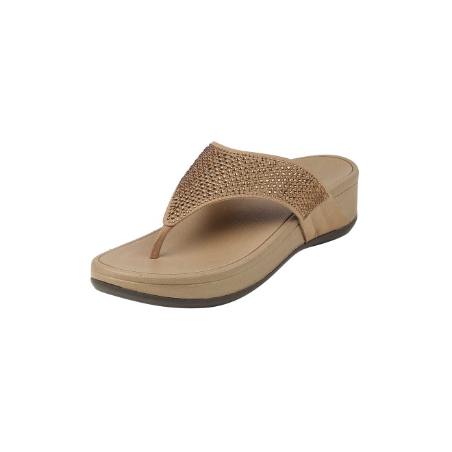 Mochi Women Antic-gold Casual Slippers (SKU: 32-1583-28-36)