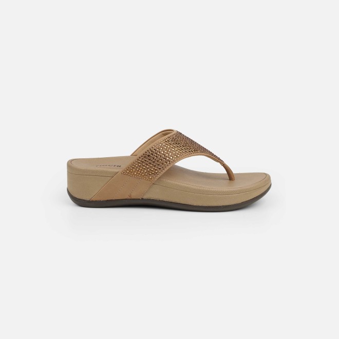 Mochi Women Antic-gold Casual Slippers (SKU: 32-1583-28-36)
