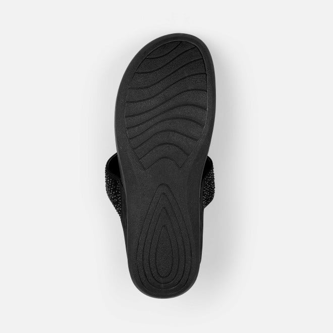 Mochi Women Black Casual Slippers (SKU: 32-1583-11-36)