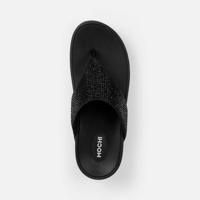 Mochi Women Black Casual Slippers (SKU: 32-1583-11-36)