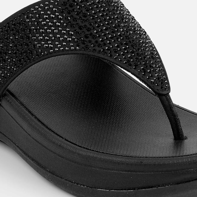 Mochi Women Black Casual Slippers (SKU: 32-1583-11-36)