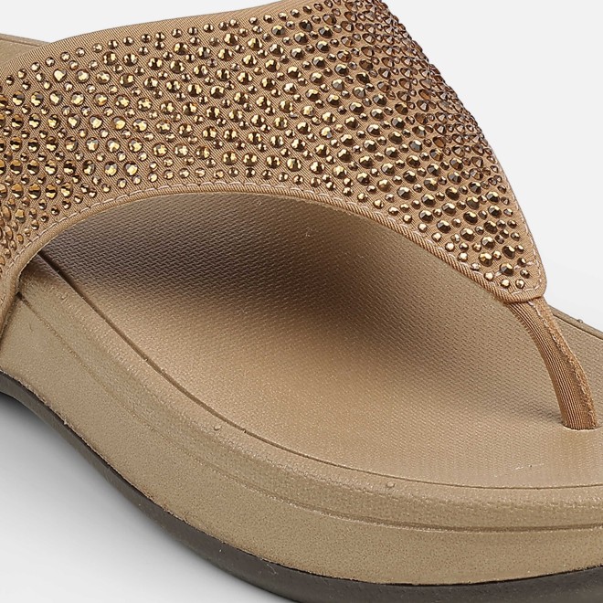 Mochi Women Antic-gold Casual Slippers (SKU: 32-1583-28-36)