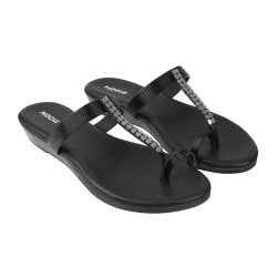 Women Black Casual Slippers