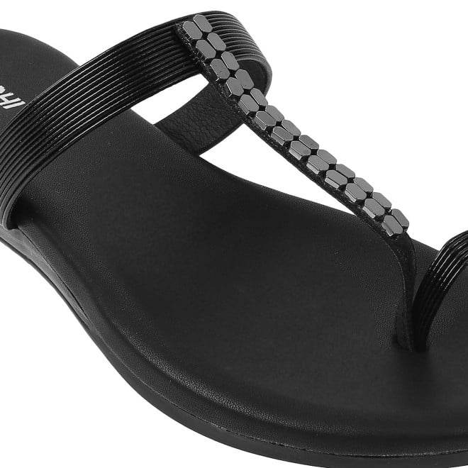 Mochi Women Black Casual Slippers (SKU: 32-1649L-11-43)