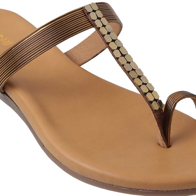 Mochi Women Antic-gold Casual Slippers (SKU: 32-1649L-28-42)