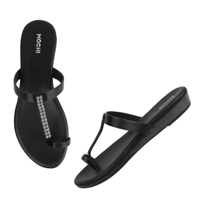 Mochi Women Black Casual Slippers (SKU: 32-1649L-11-43)