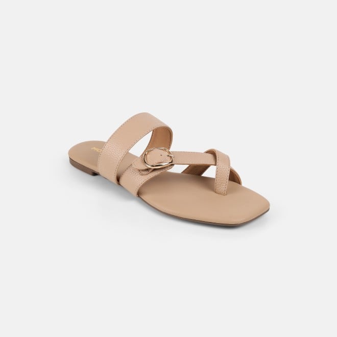 Mochi Women Beige Casual Slip Ons (SKU: 32-1658-20-36)