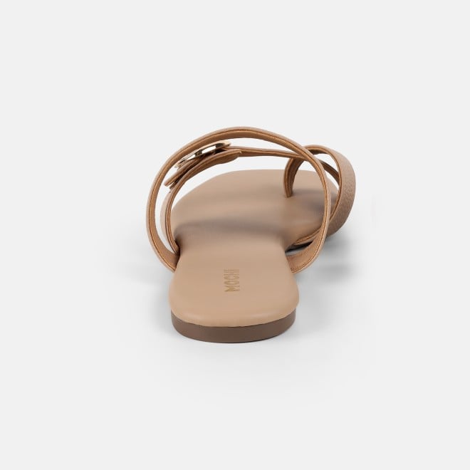 Mochi Women Beige Casual Slip Ons (SKU: 32-1658-20-36)