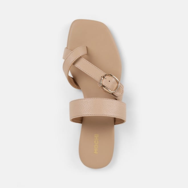 Mochi Women Beige Casual Slip Ons (SKU: 32-1658-20-36)