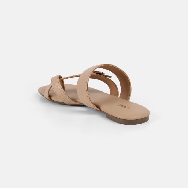 Mochi Women Beige Casual Slip Ons (SKU: 32-1658-20-36)