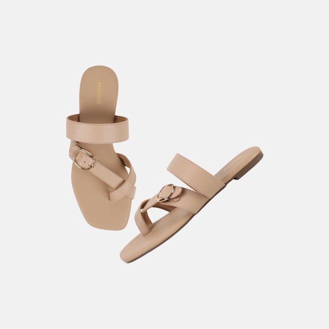 Mochi Women Beige Casual Slip Ons (SKU: 32-1658-20-36)