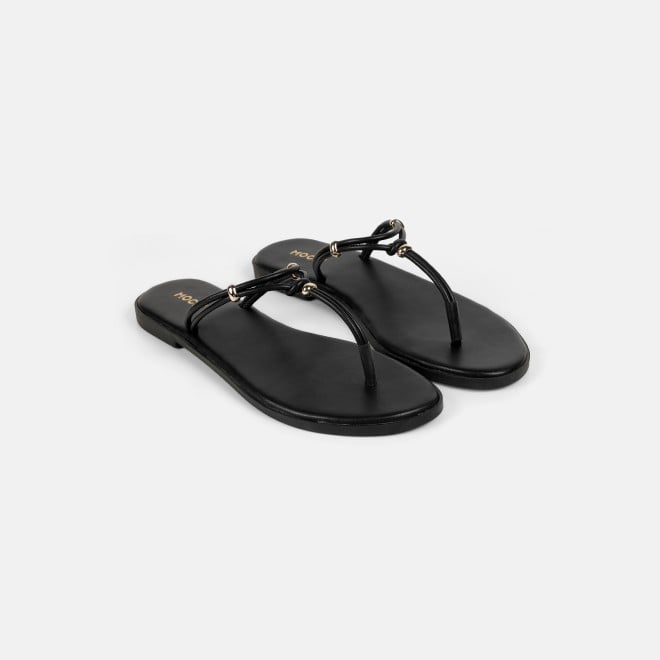 Mochi Women Black Casual Slippers (SKU: 32-1676-11-36)