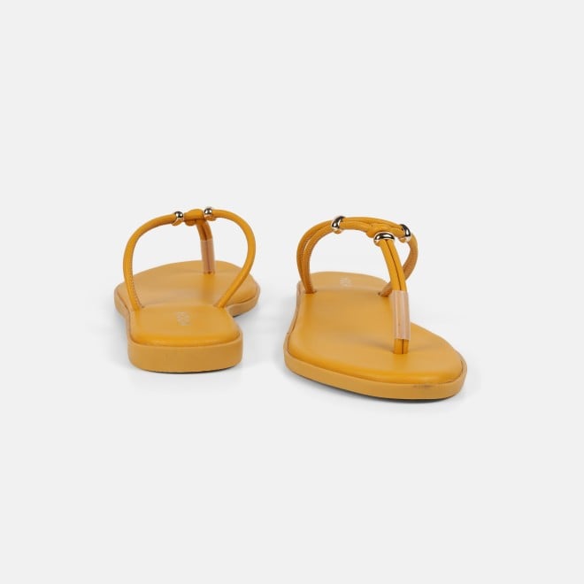 Mochi Women Yellow Casual Slippers (SKU: 32-1676-33-36)