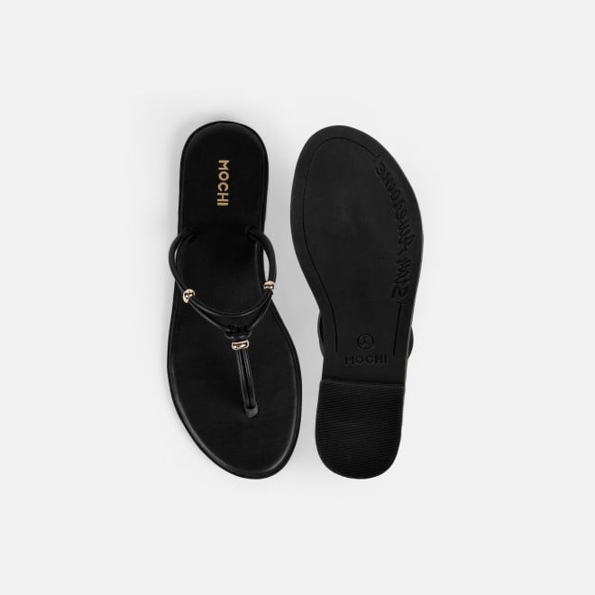 Mochi Women Black Casual Slippers (SKU: 32-1676-11-36)