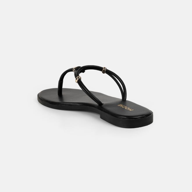 Mochi Women Black Casual Slippers (SKU: 32-1676-11-36)