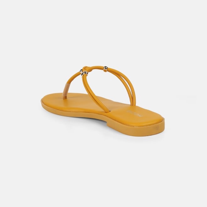 Mochi Women Yellow Casual Slippers (SKU: 32-1676-33-36)