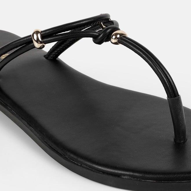 Mochi Women Black Casual Slippers (SKU: 32-1676-11-36)