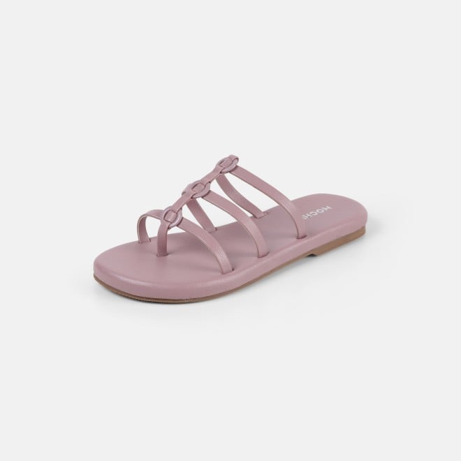 Mochi Women Peach Casual Slip Ons (SKU: 32-1680-80-36)