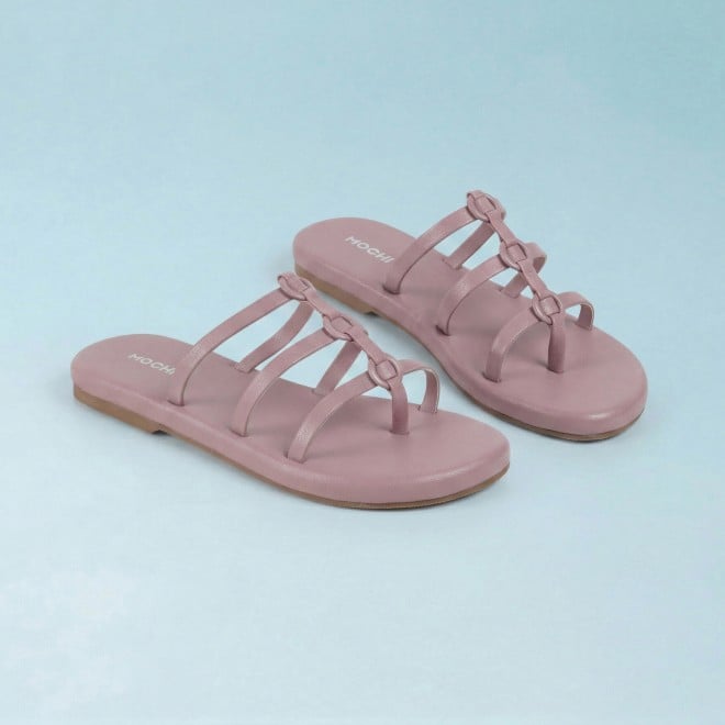 Mochi Women Peach Casual Slip Ons