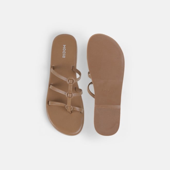 Mochi Women Beige Casual Slip Ons (SKU: 32-1680-20-36)