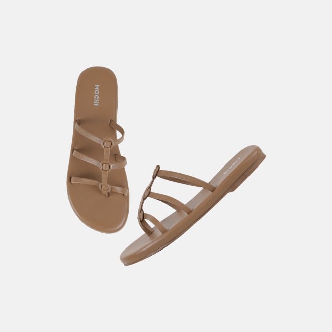 Mochi Women Beige Casual Slip Ons (SKU: 32-1680-20-36)