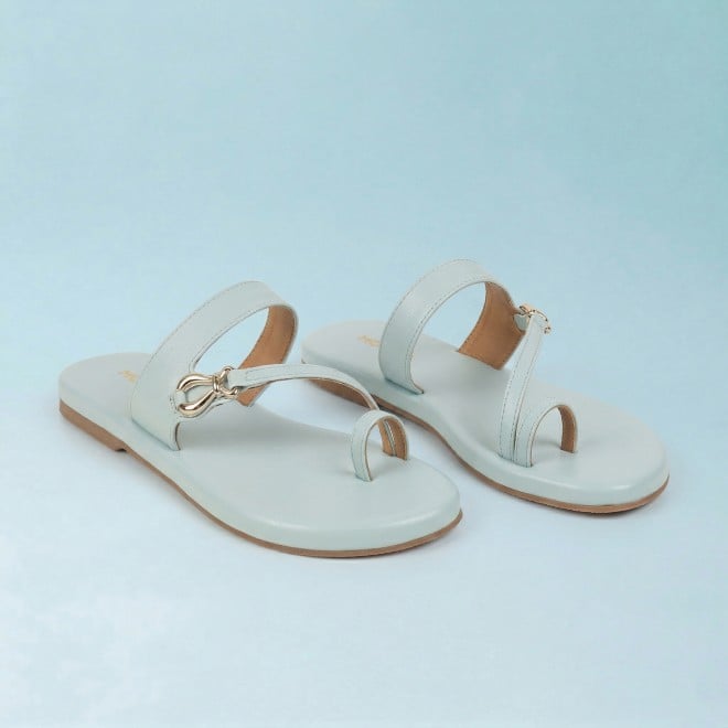 Mochi Women Blue Casual Slip Ons