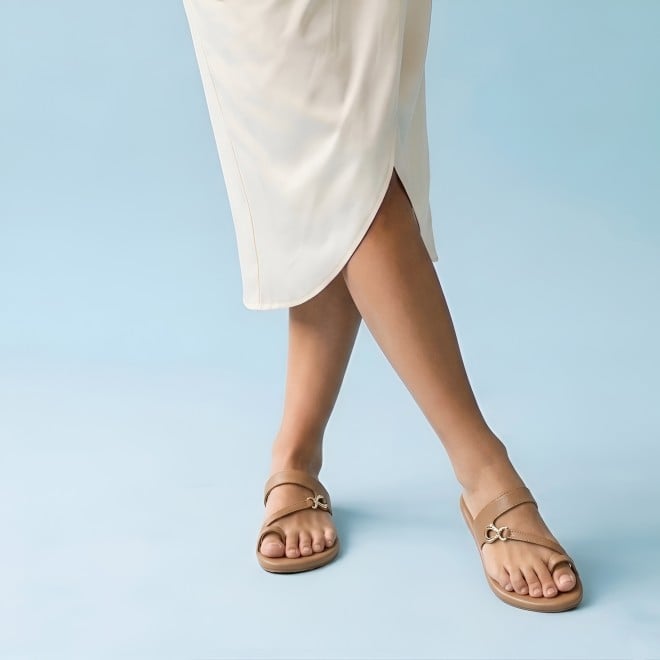 Mochi Women Beige Casual Slip Ons (SKU: 32-1682-20-36)