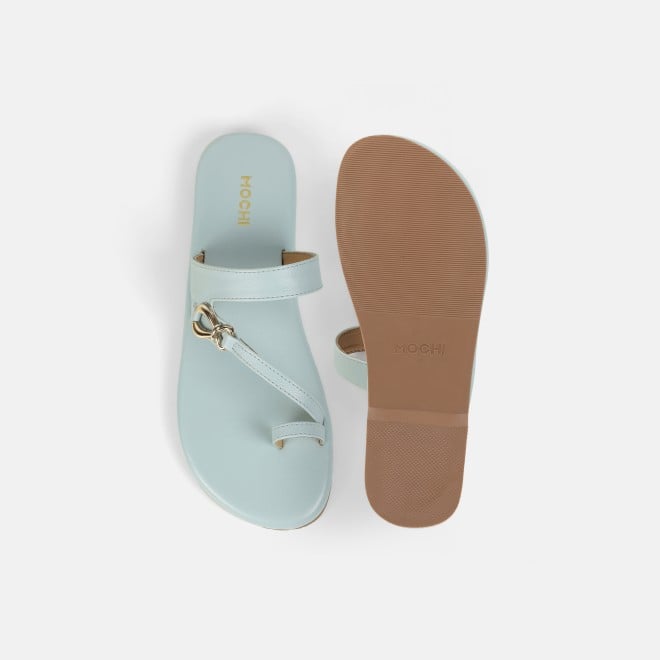 Mochi Women Blue Casual Slip Ons (SKU: 32-1682-45-36)