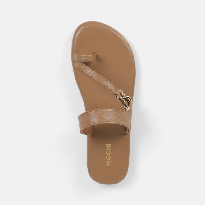 Mochi Women Beige Casual Slip Ons (SKU: 32-1682-20-36)