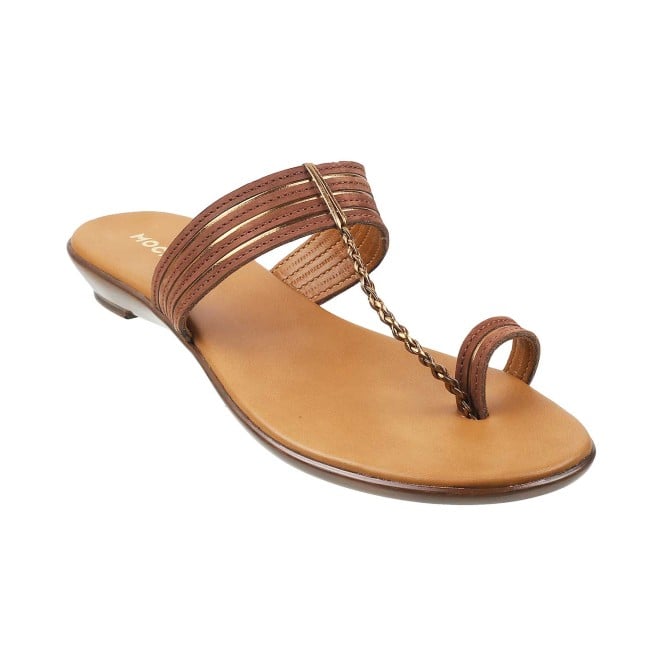 Buy Mochi Women Brown Casual Slippers Online