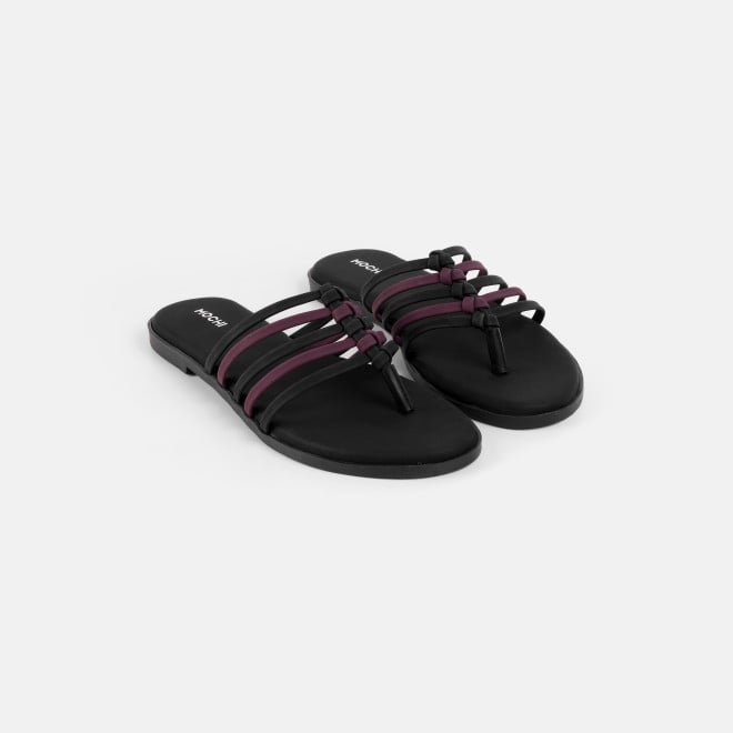 Mochi Women Black Casual Slippers (SKU: 32-1699-11-36)