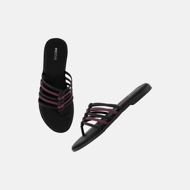 Mochi Women Black Casual Slippers (SKU: 32-1699-11-36)