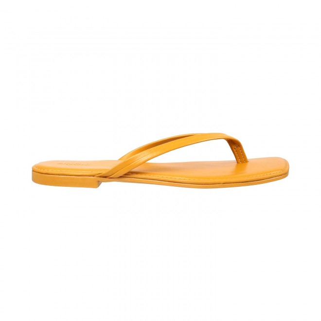 Mochi Women Yellow Casual Slippers (SKU: 32-1736-33-36)