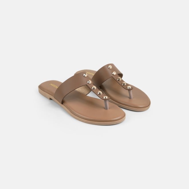 Mochi Women Beige Casual Slippers (SKU: 32-1739-20-36)