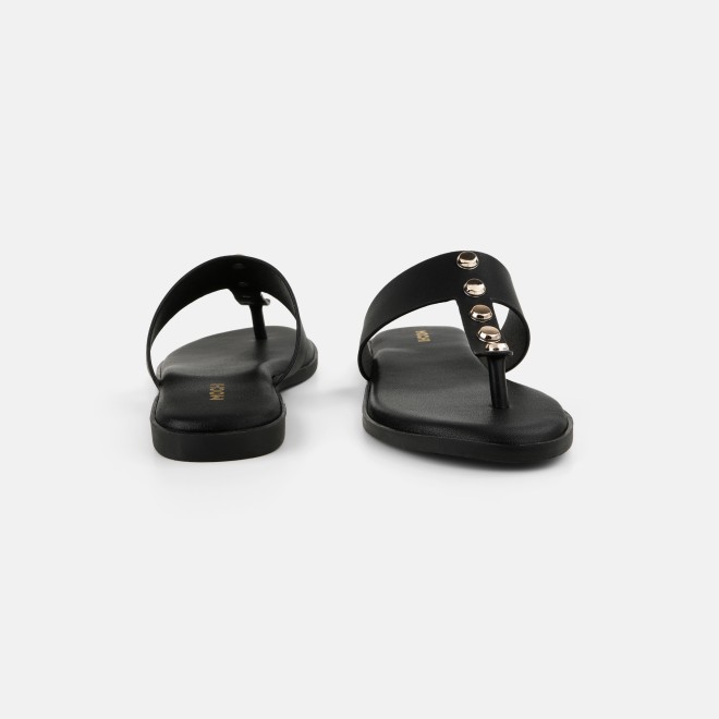 Mochi Women Black Casual Slippers (SKU: 32-1739-11-36)