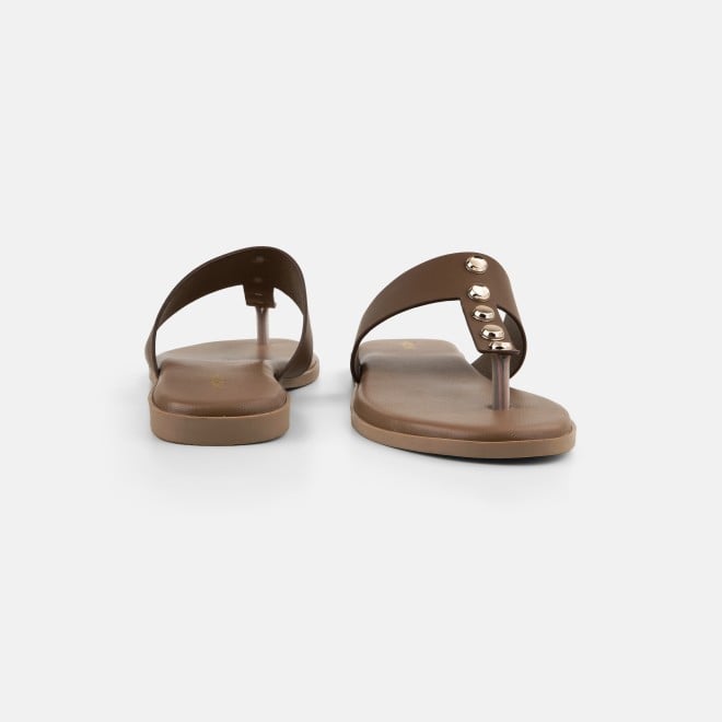 Mochi Women Beige Casual Slippers (SKU: 32-1739-20-36)