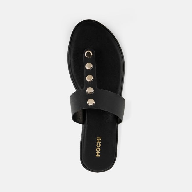 Mochi Women Black Casual Slippers (SKU: 32-1739-11-36)