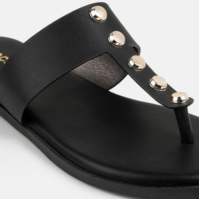 Mochi Women Black Casual Slippers (SKU: 32-1739-11-36)