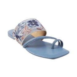 Women Blue Casual Slippers