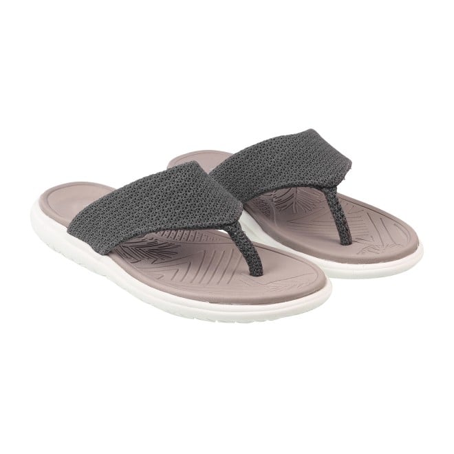 Mochi Women Grey Casual Slippers