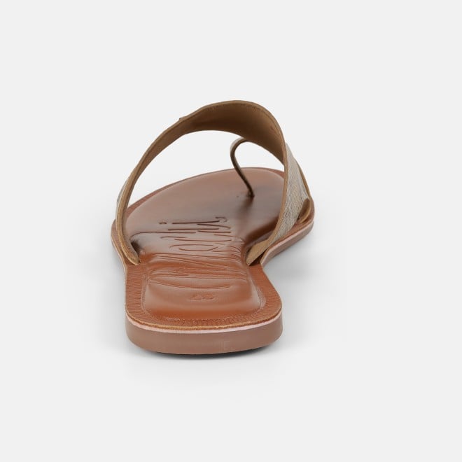 Mochi Women Gold Casual Slip Ons (SKU: 32-1768-15-36)