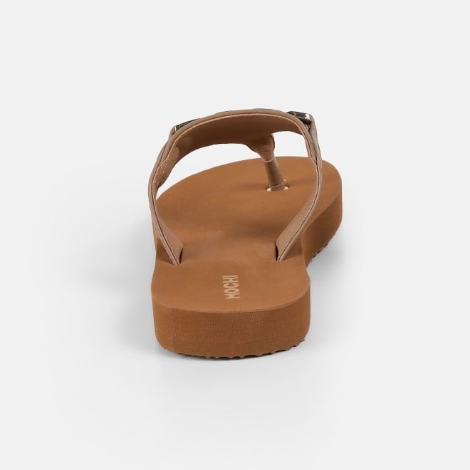 Mochi Women Tan Casual Slip Ons (SKU: 32-1797-23-36)