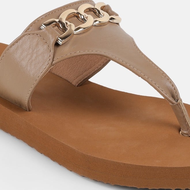 Mochi Women Tan Casual Slip Ons (SKU: 32-1797-23-36)