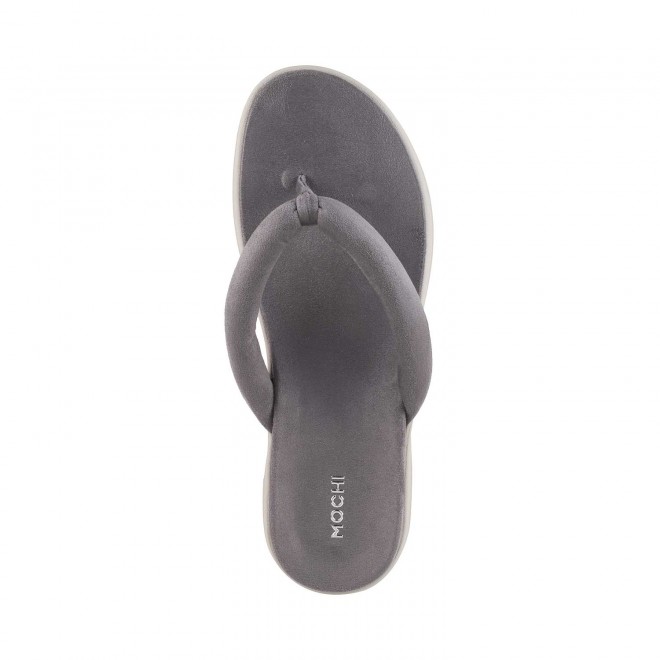 Mochi Women Grey Casual Slippers (SKU: 32-222-14-36)