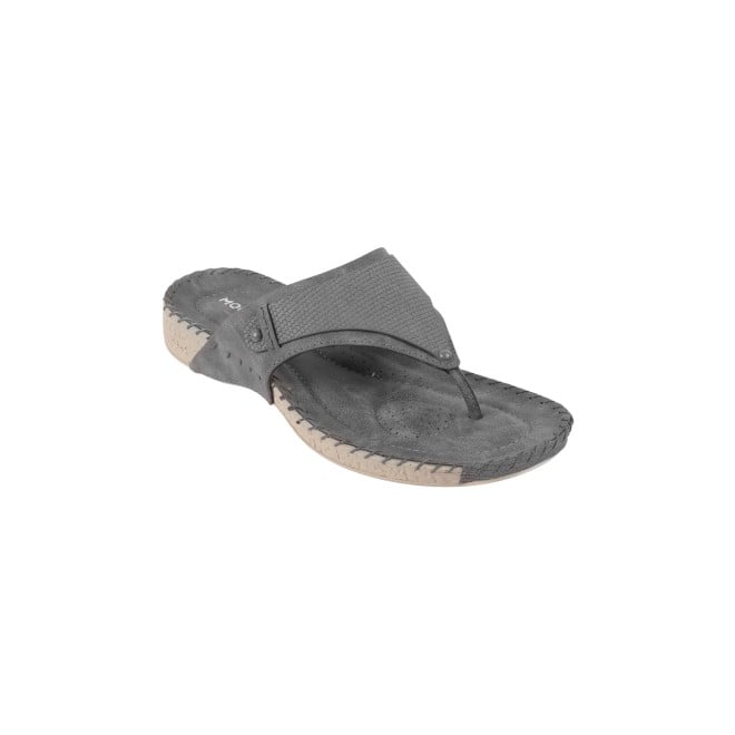 Mochi Women Grey Casual Slippers (SKU: 32-272-14-36)