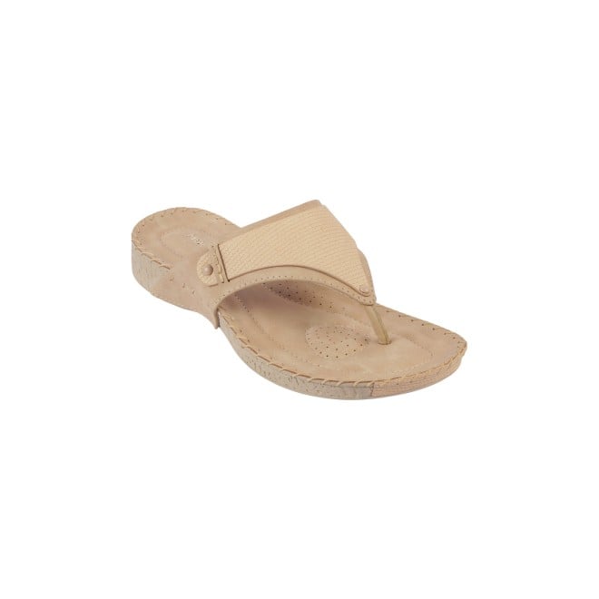 Mochi Women Beige Casual Slippers (SKU: 32-272-20-36)