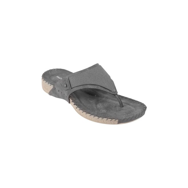 Mochi Women Grey Casual Slippers