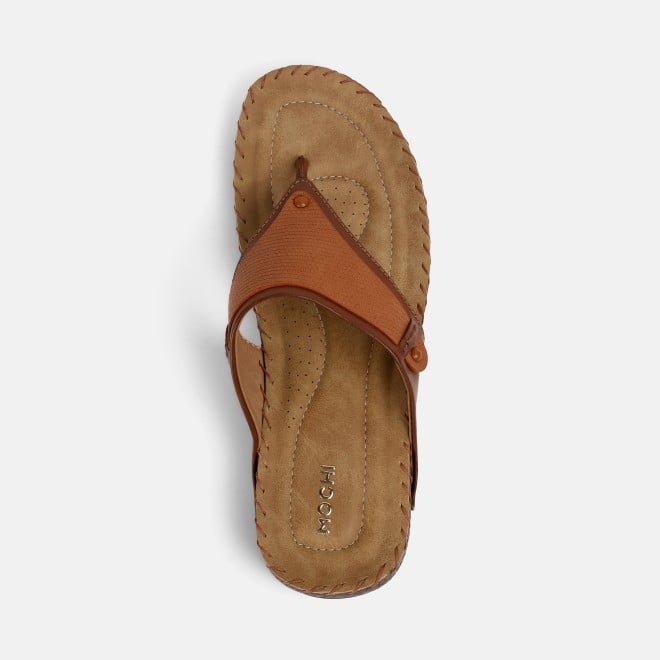 Mochi Women Brown Casual Slippers (SKU: 32-272-12-36)